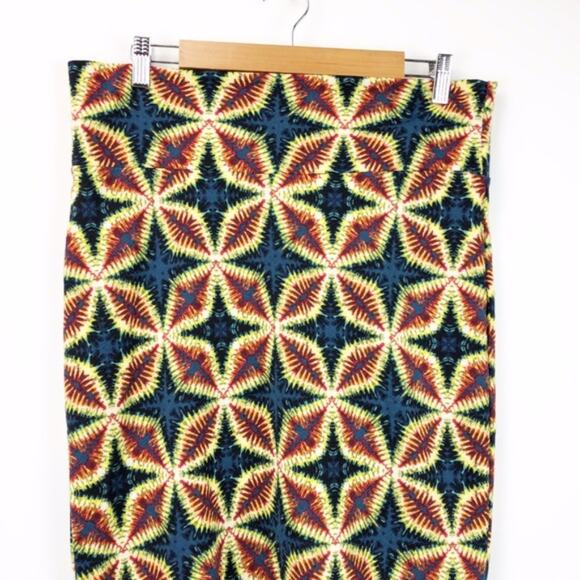 2/$30 Lularoe Large NWOT Womens Cassie Unicorn Kalidoscope Straight Skirt - Picture 3 of 8